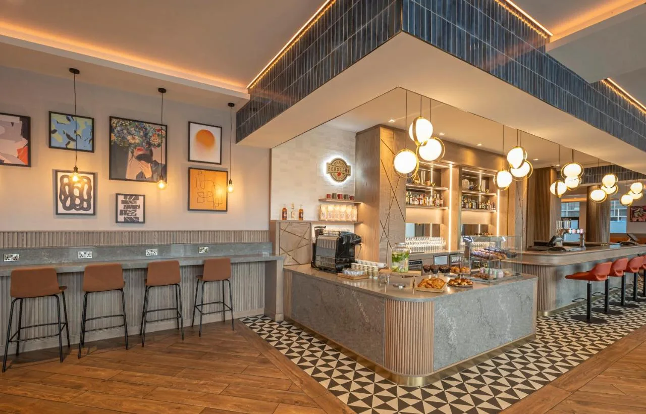 Bar with stools at Maldron Hotel Liverpool City Centre