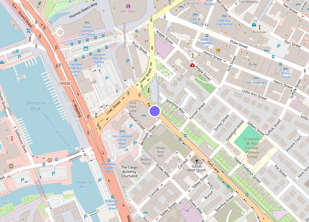 Map: Maldron Hotel Liverpool City Centre
